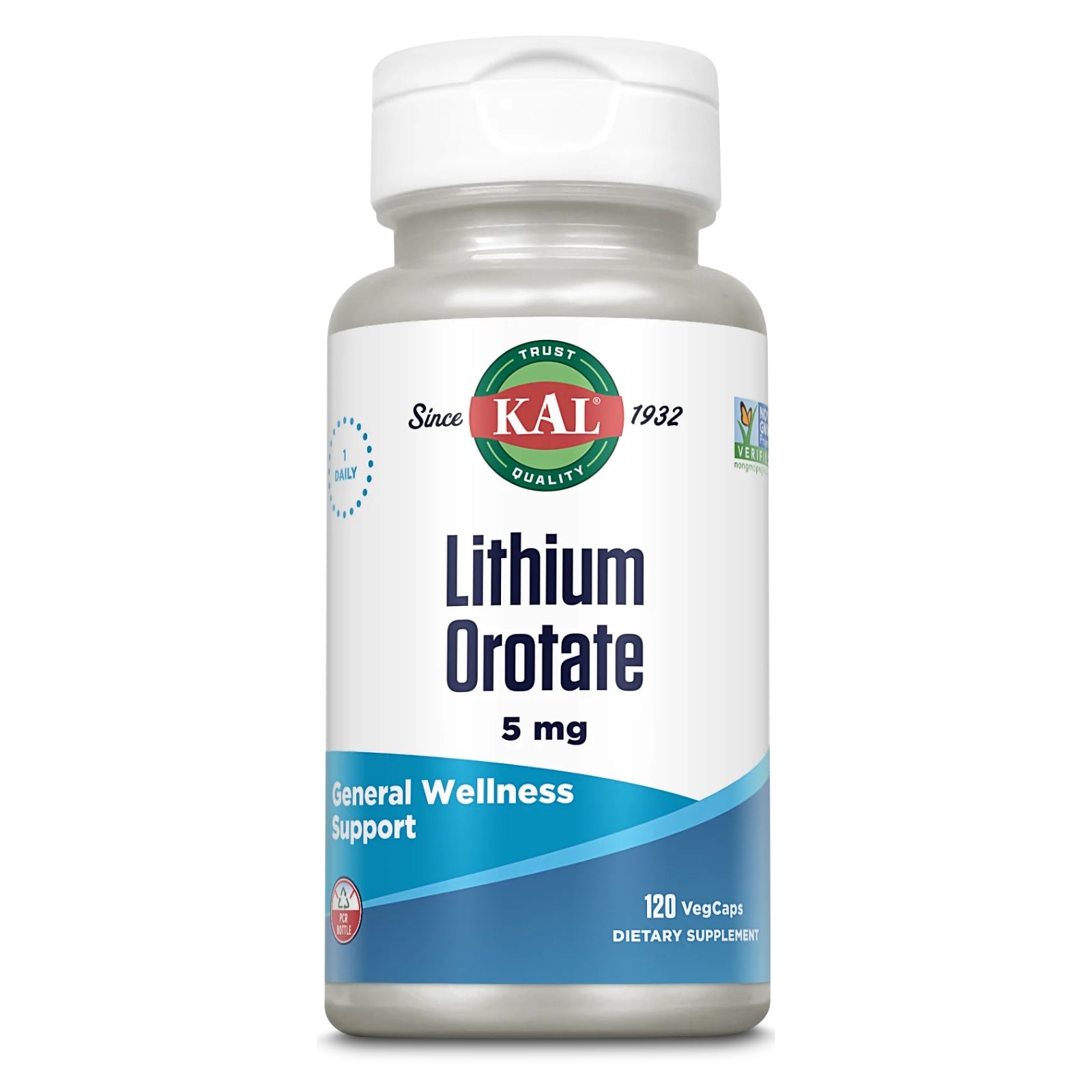 Kal, LITHIUM OROTATE 5MG, 120 Capsules UPC 021245863311 | Hilife Vitamins